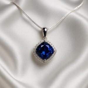 Sapphire Blue Stone Pendant