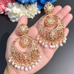 Shimmering Chandbali Earrings