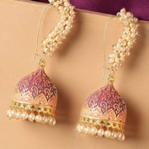 Meenakari Dome Drop Earrings