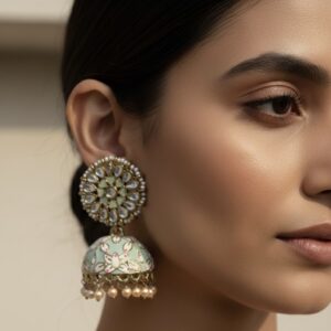 Ishvarya Pastel Meenakari Jhumka