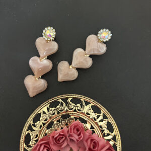 Ishvarya Pink Heart Clips