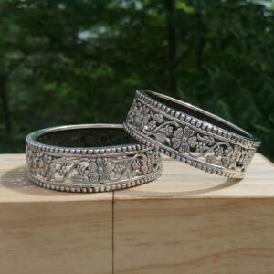 Oxidized Silver Tribal Bangles