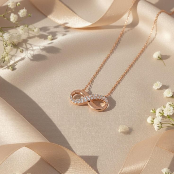 Rose Gold Infinity Necklace