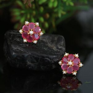 Ruby Stone Party Studs
