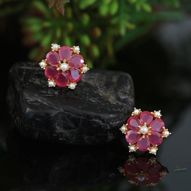 Ruby Stone Party Studs