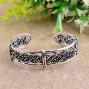 Antique Oxidized Cuff Bracelet