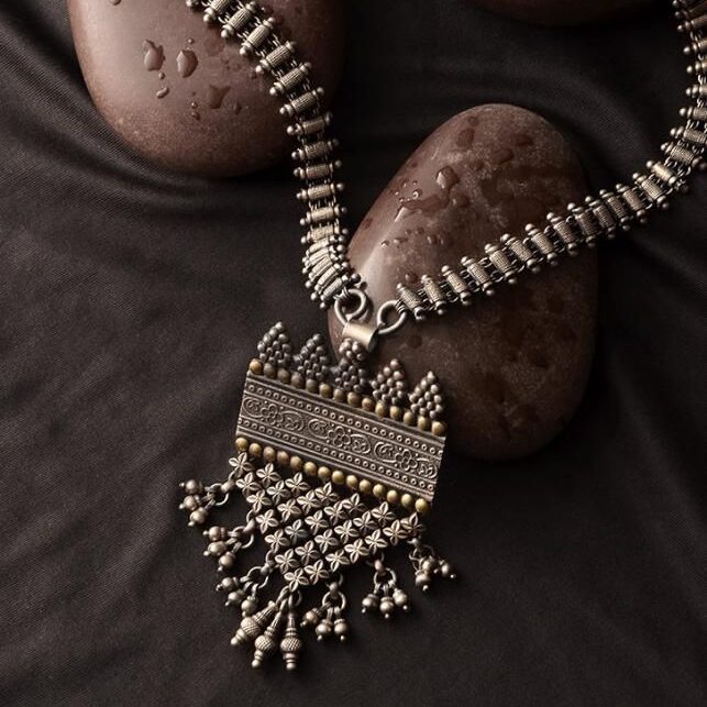 Antique Oxidized Tribal Necklace