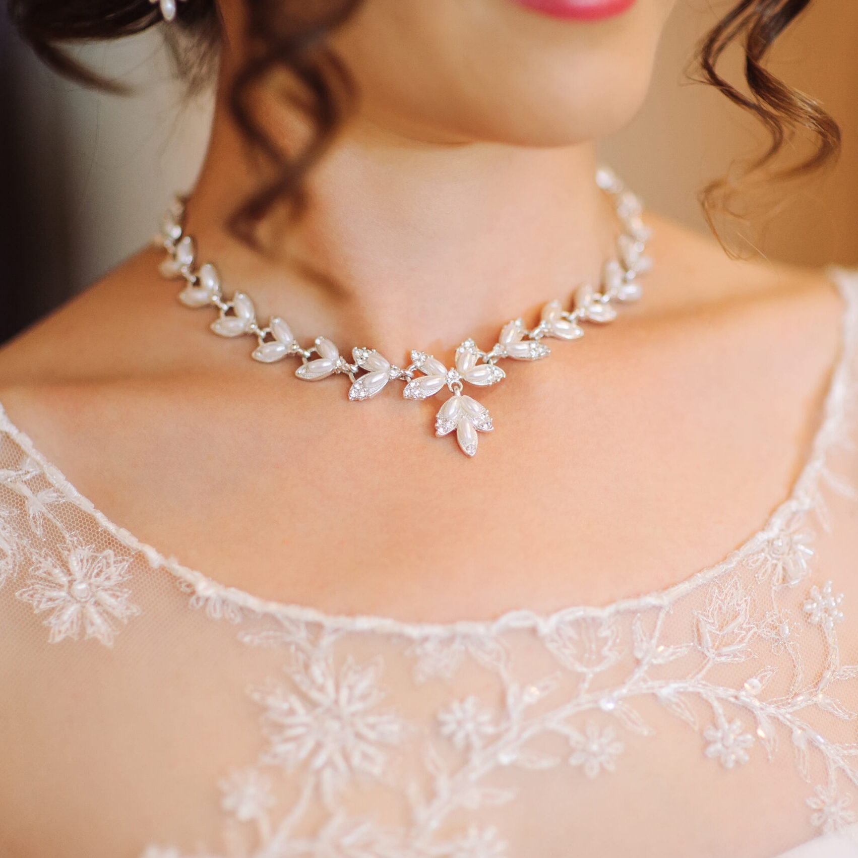 Elegant Pearl Charm Necklace